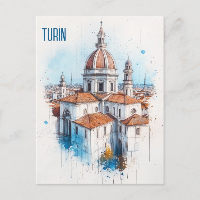 Carte Postale Turin Italie Travel (Devant)