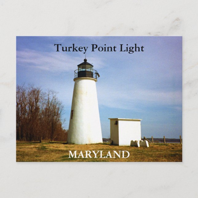 Carte postale Turkey Point Light, Maryland (Devant)