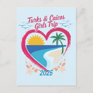 Carte Postale Turks and Caicos Girls Trip Tropical Paradise