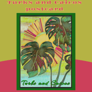 Carte Postale Turks and Caicos Tropical Paradise Art