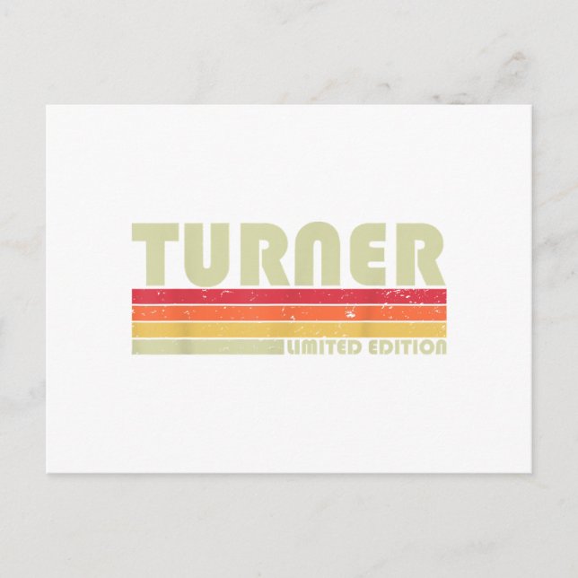Carte Postale TURNER Drôle de titre de profession d'anniversaire (Devant)