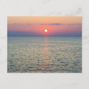 Carte Postale Turquie, horizon de la mer Egée au coucher du sole