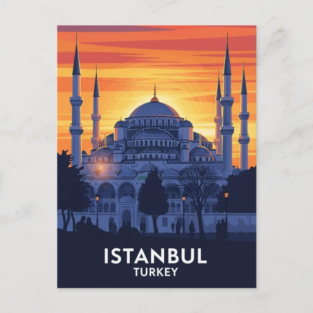 Carte Postale Turquie Istanbul Mosquée Bleue (Devant)