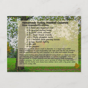 Carte postale Turquie Meatball Casserole