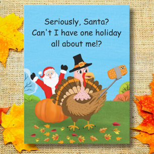 Carte Postale Turquie Selfie photo-montage de Père Noël Thanksgi