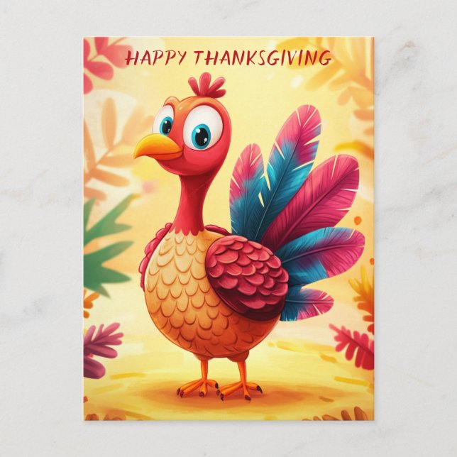 Carte postale Turquie Thanksgiving mignonne (Devant)
