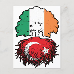 Carte Postale Turquie Turquie Irlande irlandaise drapeau des rac