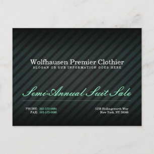 Carte postale turquoise Armani Suit Promo