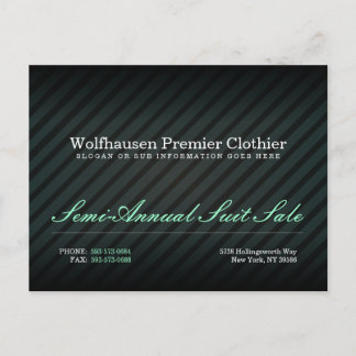 Carte postale turquoise Armani Suit Promo