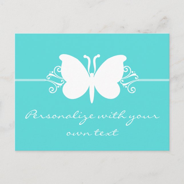 Carte postale Turquoise Butterfly Spirls (Devant)