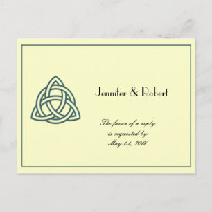 Carte postale turquoise Celtic Knot RSVP