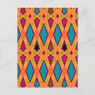 Carte Postale Turquoise d'Amérique Abstraite