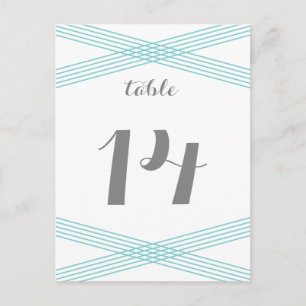 Carte postale Turquoise Modern Deco Table