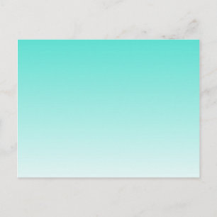 Carte Postale Turquoise Ombre Blank