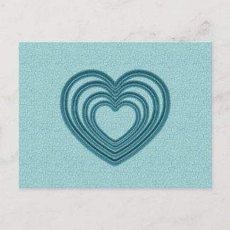 Carte Postale Turquoise onde cardiaque