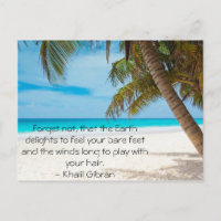 Turquoise Tropical Beach avec une citation inspira