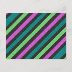Carte Postale Turquoise, Vert citron, Parties scintillant rose c
