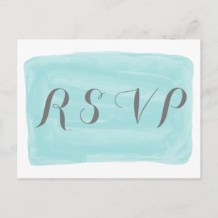 Carte Postale Turquoise Watercolor Response