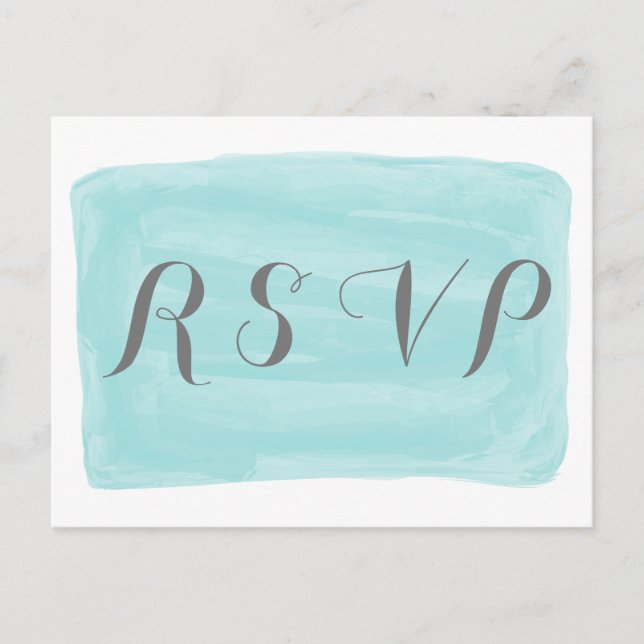Carte Postale Turquoise Watercolor Response (Devant)