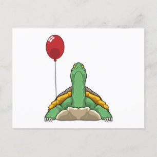 Carte Postale Turtle Balloon