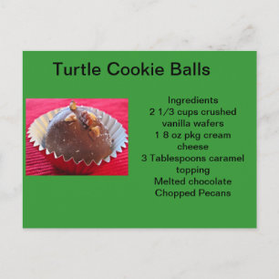 Carte Postale Turtle Cookie Balls