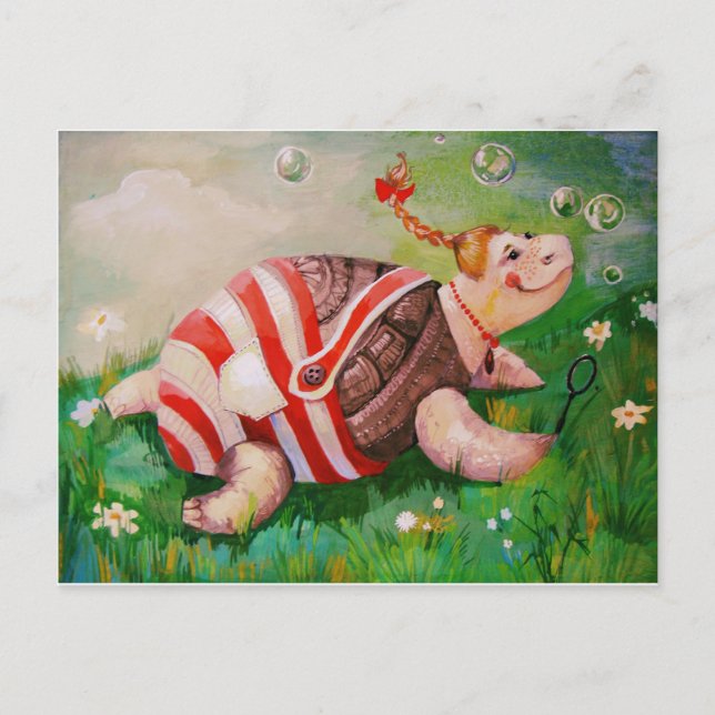 CARTE POSTALE TURTLE FUNNY (Devant)