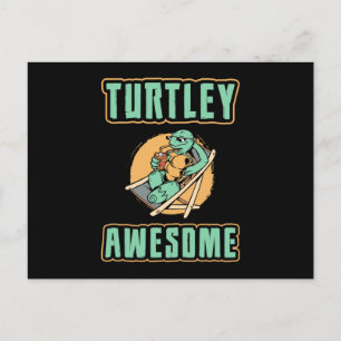 Carte Postale Turtley Awesome Turtle Lover Tortues Drôle cadeau