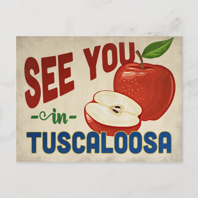 Carte Postale Tuscaloosa Alabama Apple - Vintage voyage (Devant)
