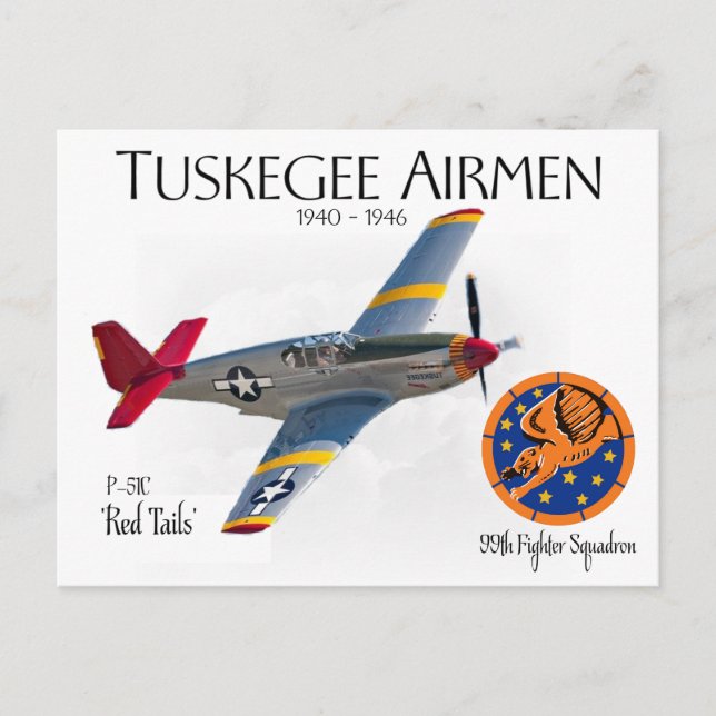 Carte Postale Tuskegee Airmen  1940-1946 WW II (Devant)