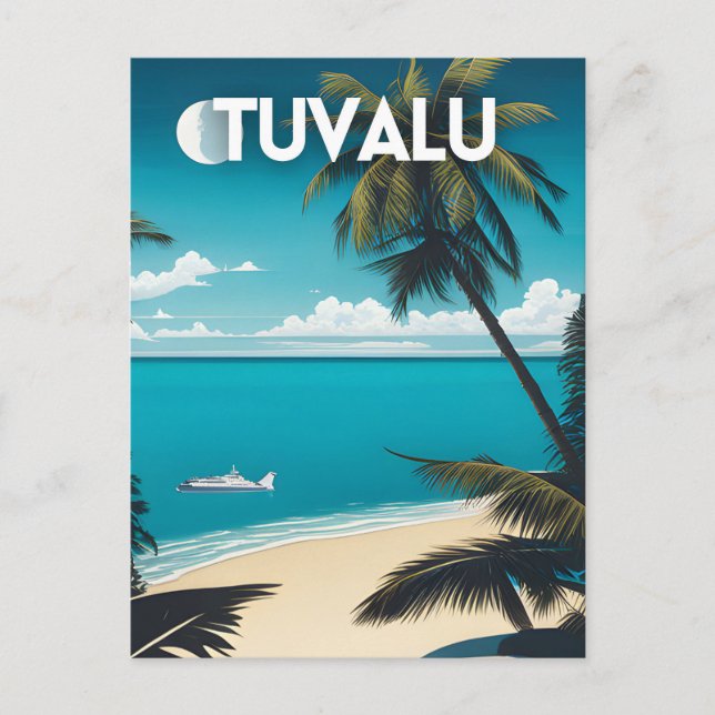 Carte Postale Tuvalu Beach Travel (Devant)