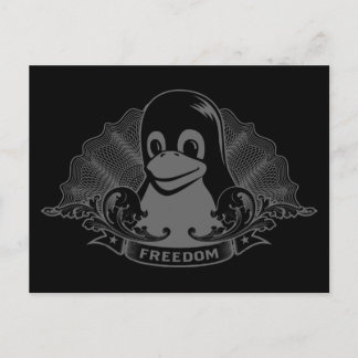 Carte Postale Tux Penguin - (Linux, Open Source, Copyleft, FSF)