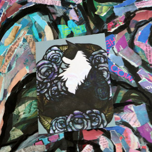 Carte Postale Tuxedo Cat Art