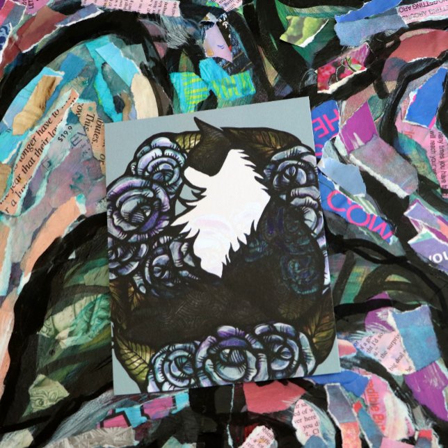 Carte Postale Tuxedo Cat Art (Créateur téléchargé)