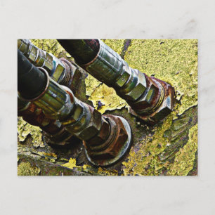 Carte Postale Tuyaux hydrauliques sur vieux tracteur
