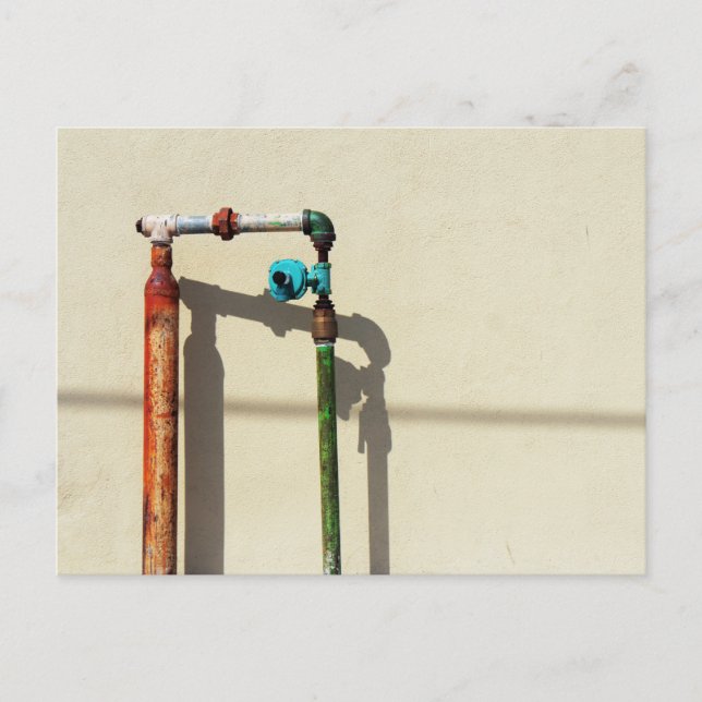 Carte Postale Tuyaux rouillés (Devant)