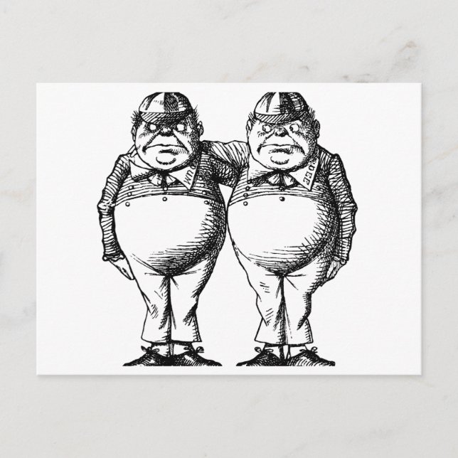 Carte Postale Tweedle Dee et Tweedle Dum (Devant)