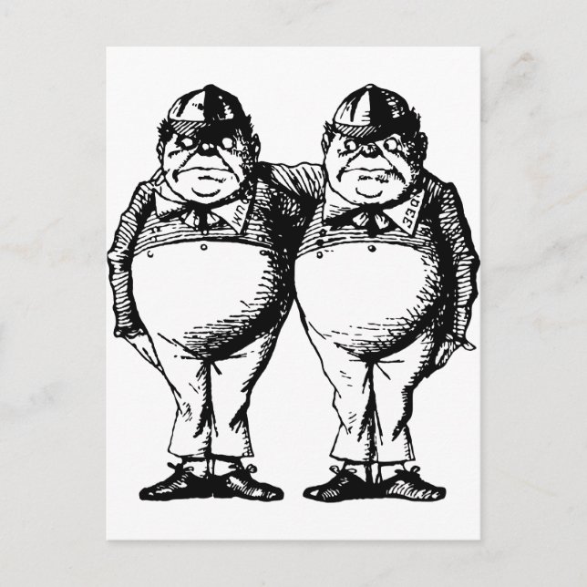 Carte Postale Tweedle Dee et Tweedle Dum Enked (Devant)