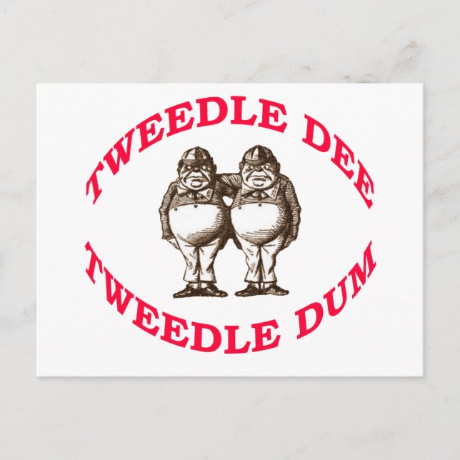 Carte Postale Tweedle Dee & Tweedle Dum (Devant)