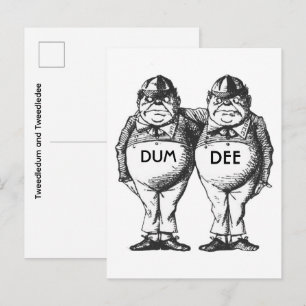 Carte Postale Tweedledum et Tweedledee