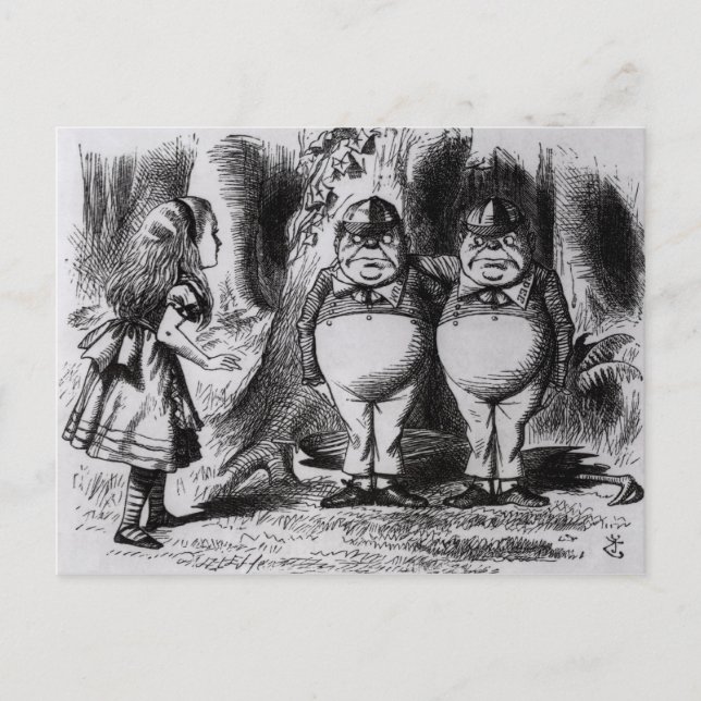 Carte Postale Tweedledum et Tweedledee (Devant)