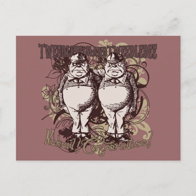 Carte Postale Tweedledum & Tweedledee Style Carnivale (Devant)