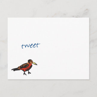 Carte Postale tweet dit que le rouge Robin