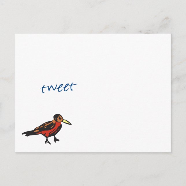 Carte Postale tweet dit que le rouge Robin (Devant)