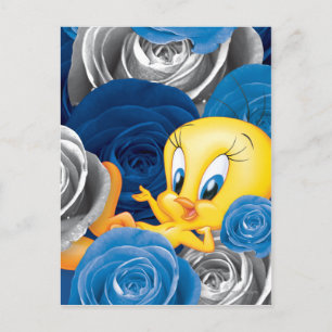 Carte Postale TWEETY™ Avec Roses