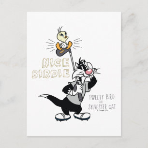 Carte Postale TWEETY™ & SYLVESTER™ Golf - Nice Birdie