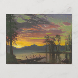 Carte Postale Twilight, lac Tahoe, vers 1870 (huile sur toile)