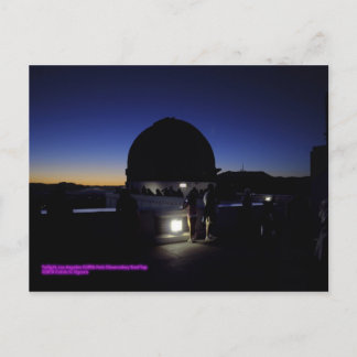 Carte Postale Twilight sur le toit de l'observatoire Griffith de