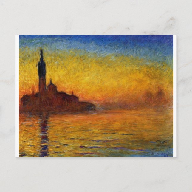 Carte Postale Twilight, Venise par Claude Monet (Devant)