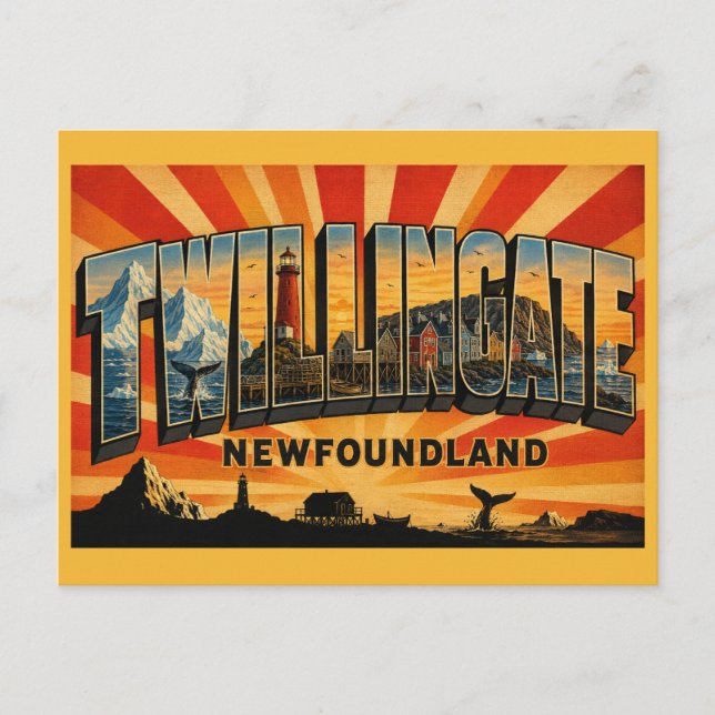 Carte Postale Twillingate Terre-Neuve Capitale des Icebergs (Devant)