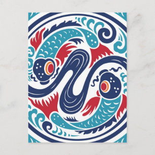 Carte Postale Twin Fish